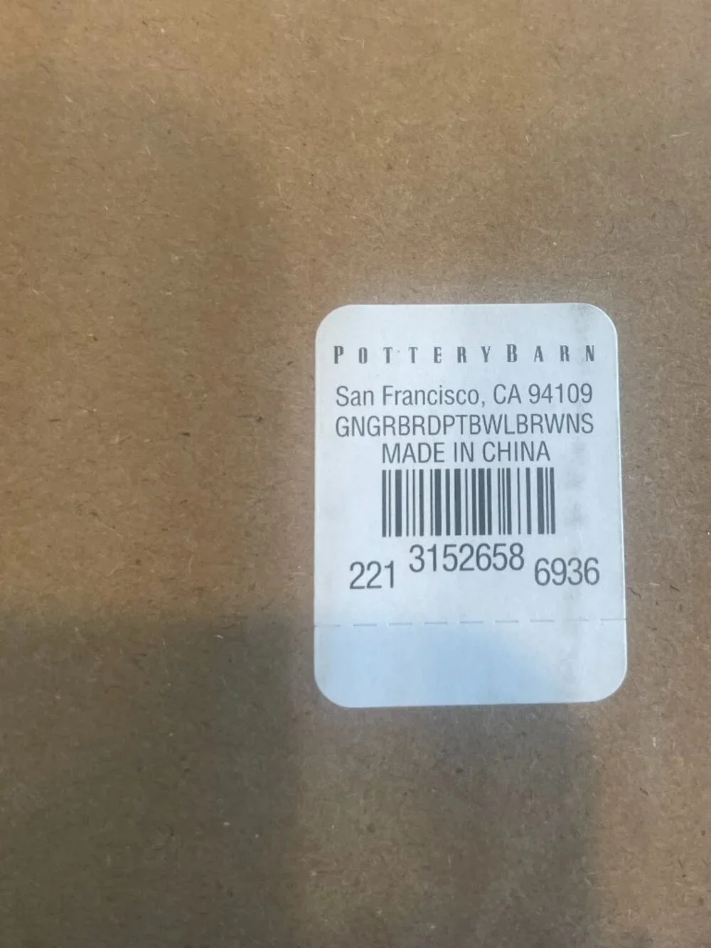 POTTERY BARN pottery barn